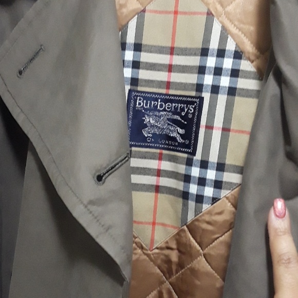 Authentic Burberry trench coat dark green sz 42 - Picture 3 of 8